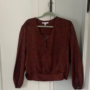 DR2 Maroon Paisley Blouse